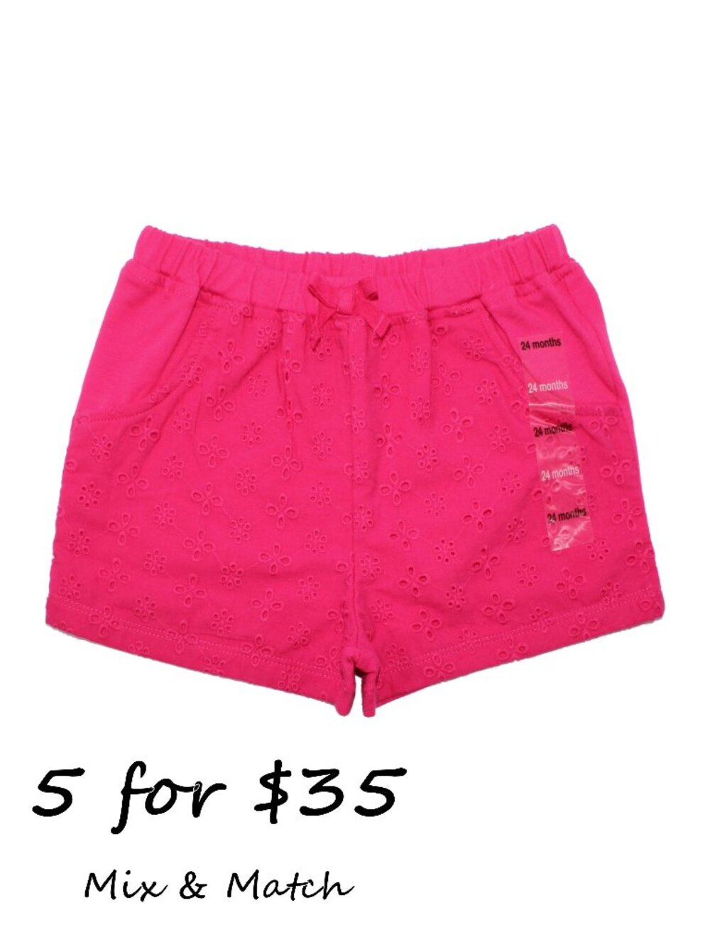 First Impressions Baby Girls' Eyelet Lace 100% Cotton Shorts A10004248